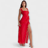 Lara - Vestido Maxi Elegante com Fenda
