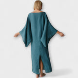 Dana - Vestido Kimono em Linho e Algodão