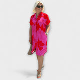 Naomi – Vestido com Padrão de Flores