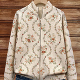 Hannelore™ | Cardigan com delicadas flores em ramos