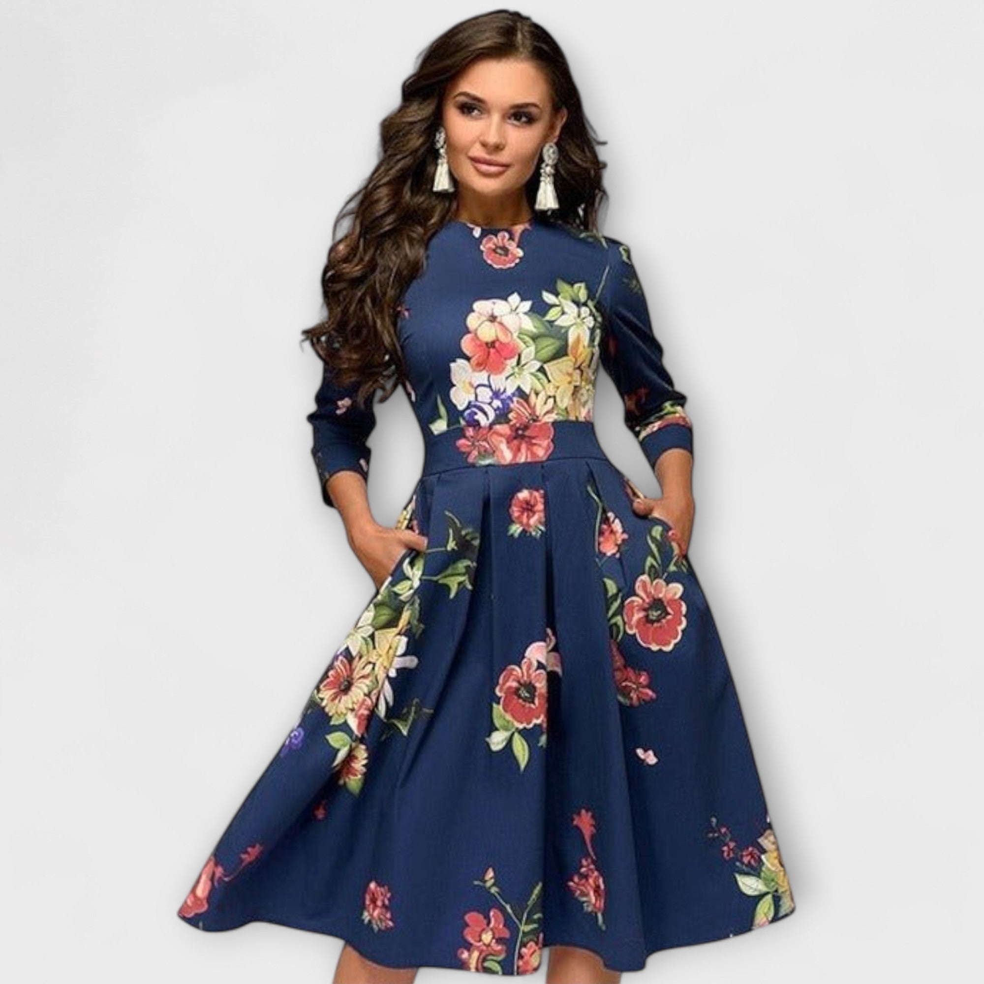Retrozo - Elegante vestido até ao joelho