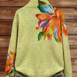 Barbara™ | Cardigan com Flores Tropicais