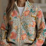 Erika™ | Cardigan com Flores Vintage