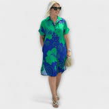 Naomi – Vestido com Padrão de Flores
